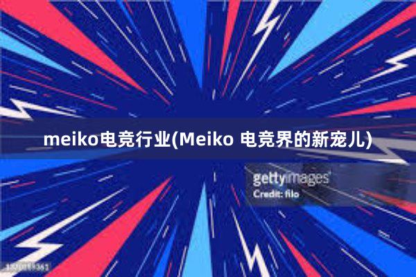 meiko电竞行业(Meiko 电竞界的新宠儿)