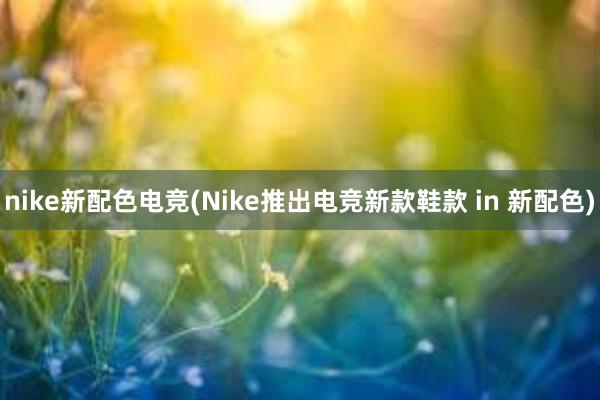 nike新配色电竞(Nike推出电竞新款鞋款 in 新配色)