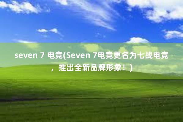 seven 7 电竞(Seven 7电竞更名为七战电竞，推出全新品牌形象！)