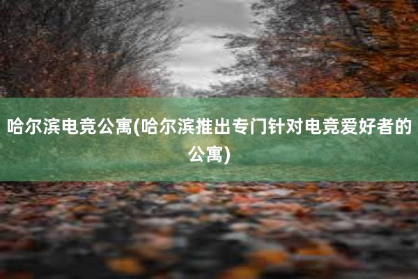 哈尔滨电竞公寓(哈尔滨推出专门针对电竞爱好者的公寓)