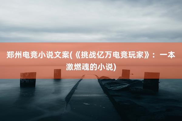 郑州电竞小说文案(《挑战亿万电竞玩家》：一本激燃魂的小说)