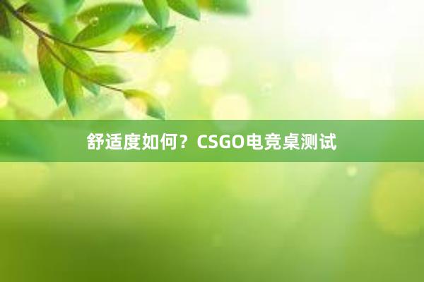 舒适度如何？CSGO电竞桌测试