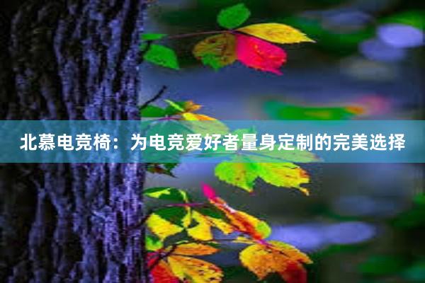 北慕电竞椅：为电竞爱好者量身定制的完美选择