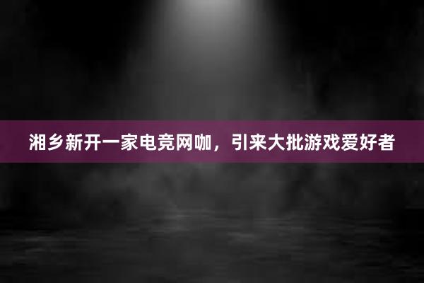 湘乡新开一家电竞网咖，引来大批游戏爱好者