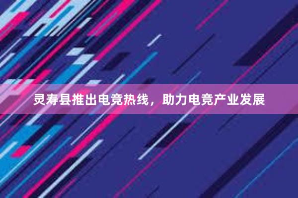 灵寿县推出电竞热线，助力电竞产业发展