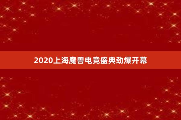 2020上海魔兽电竞盛典劲爆开幕